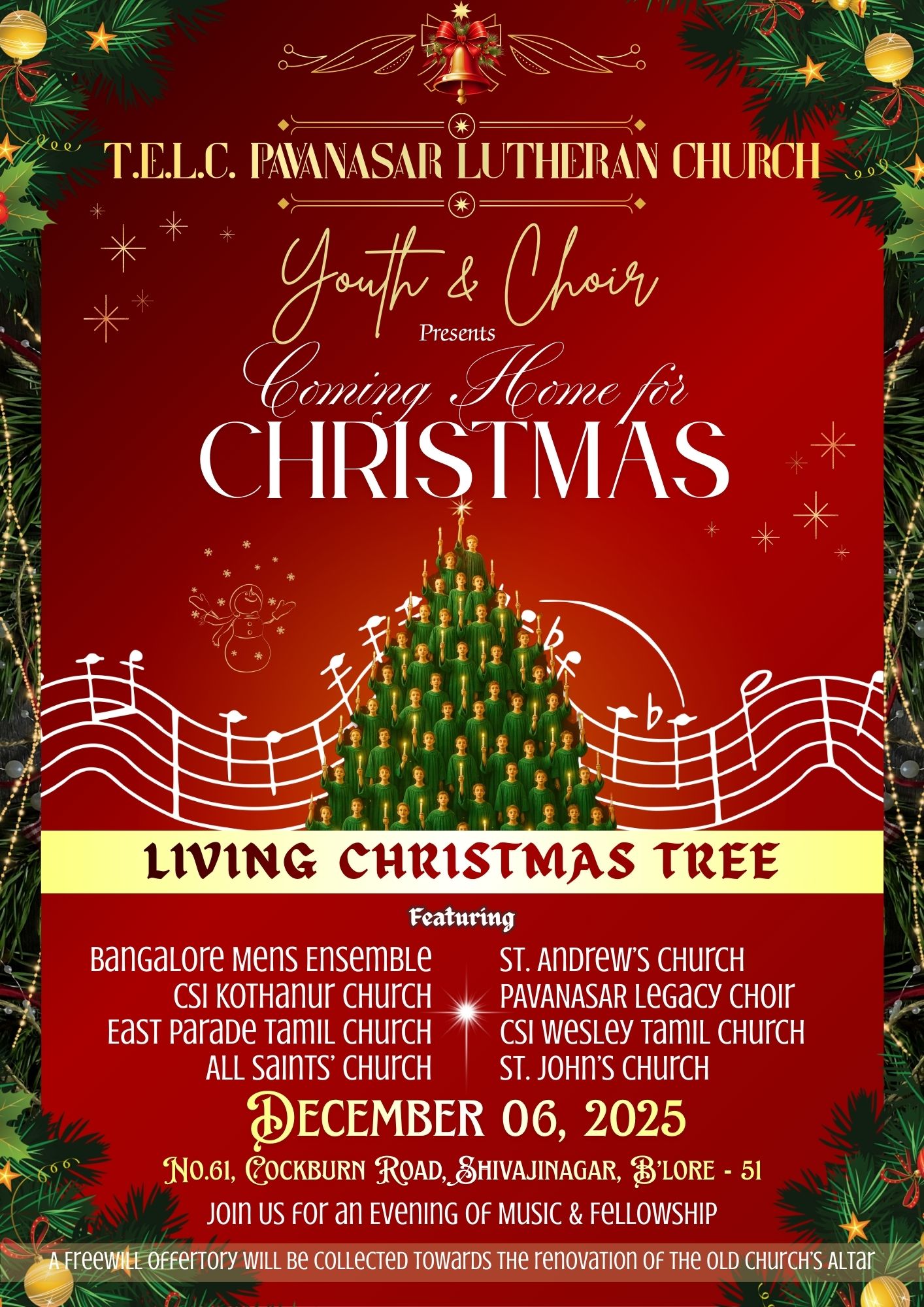Poster for The Living Christmas Tree event